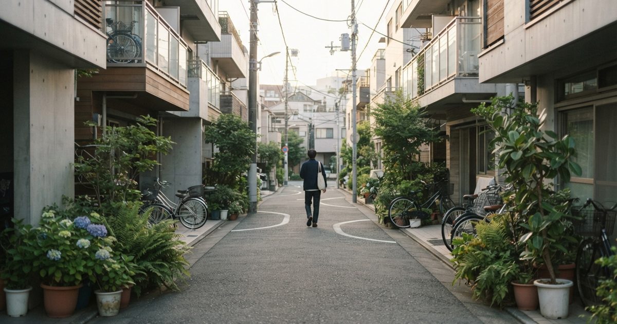 都内の落ち着いた住宅街の風景