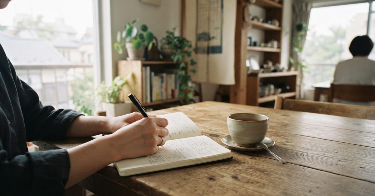 住まいの書類と家計を整理する机の様子