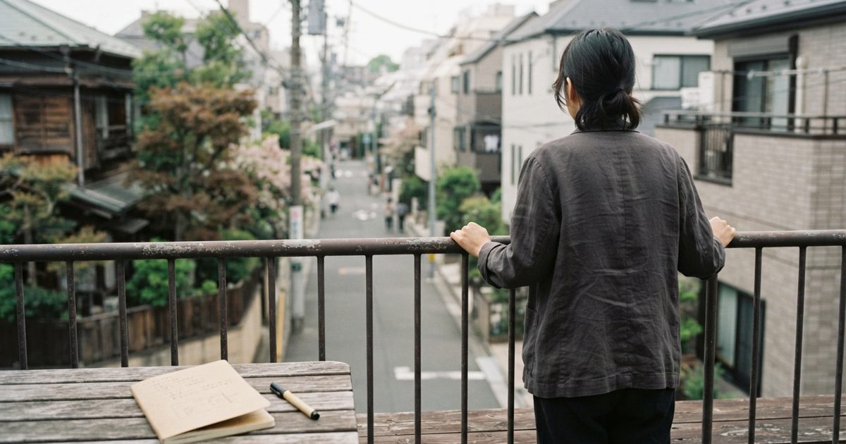 渋谷区内の街並みを見守る様子