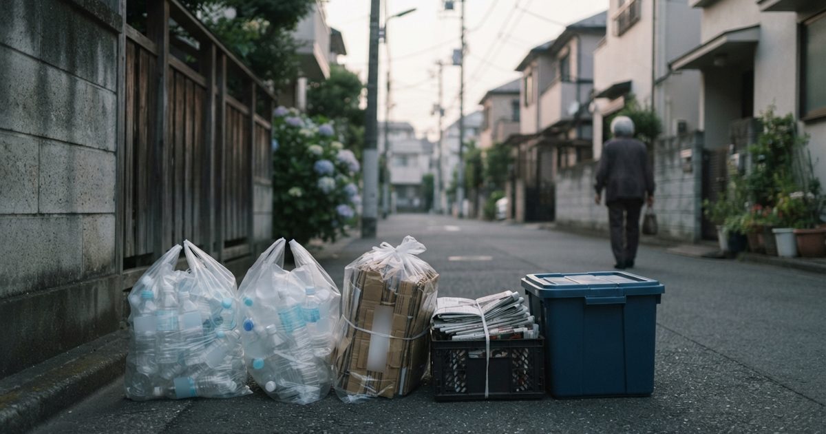 東京の住宅街の静かな朝の風景